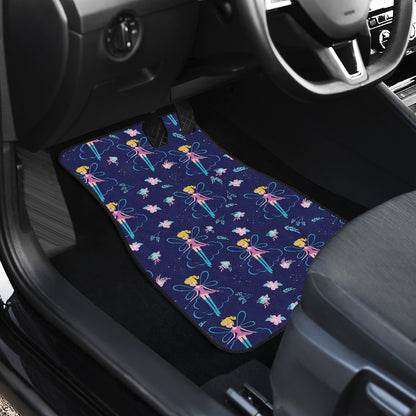 Fairy Cartoon Style Print Pattern Car Floor Mats Front Back