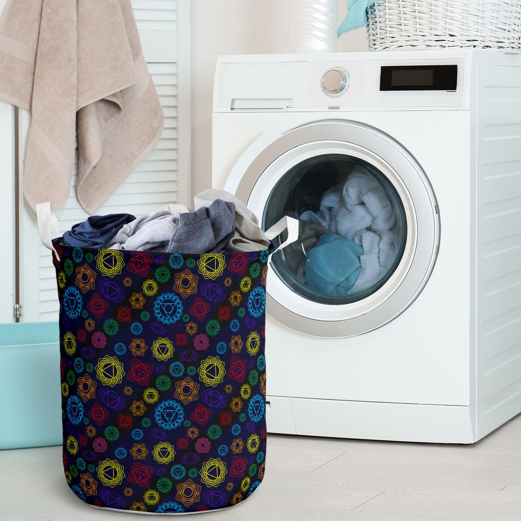 Chakra Colorful Print Pattern Laundry Basket