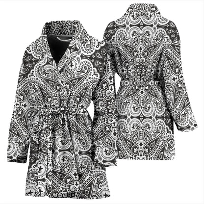 Bandana Print Design LKS309 Women Bathrobe