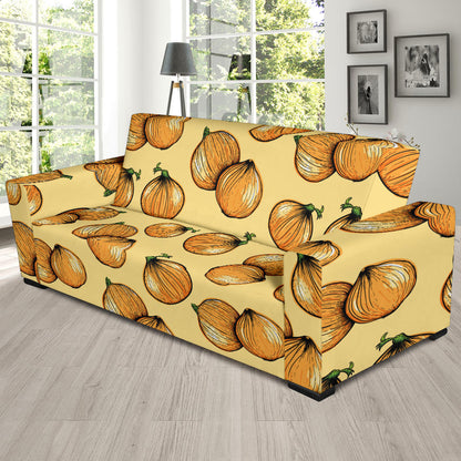 Onion Pattern Print Design A04 Sofa Slipcover