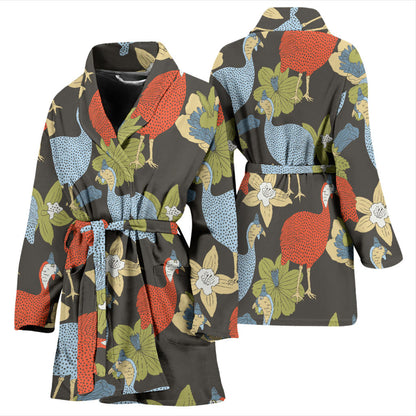 Guinea Fowl Pattern Print Design 02 Women Bathrobe