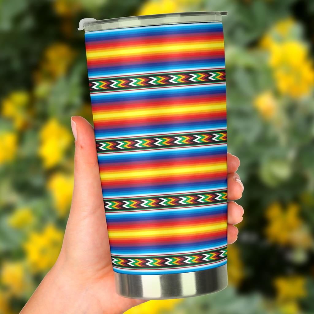 Mexican Blanket ZigZag Print Pattern Tumbler