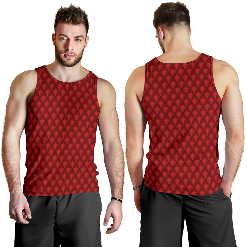Dragons Red Skin Texture Men Tank Top