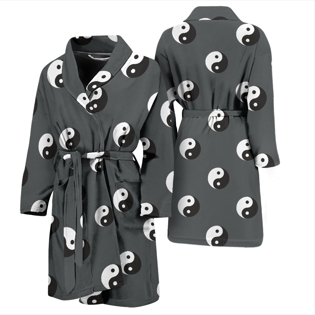 Yin Yang Print Design LKS303 Men Bathrobe