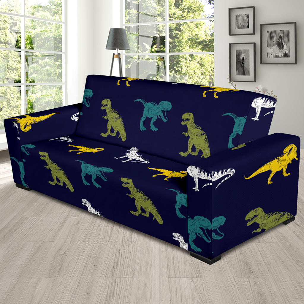 T Rex Pattern Print Design A07 Sofa Slipcover