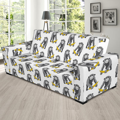 Chimpanzee Pattern Print Design 05 Sofa Slipcover