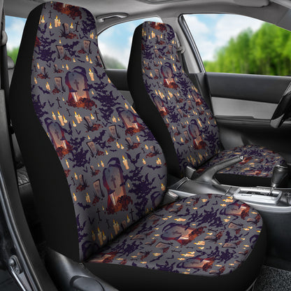 Creepy Graveyard Print Design LKS301 Car Seat Covers