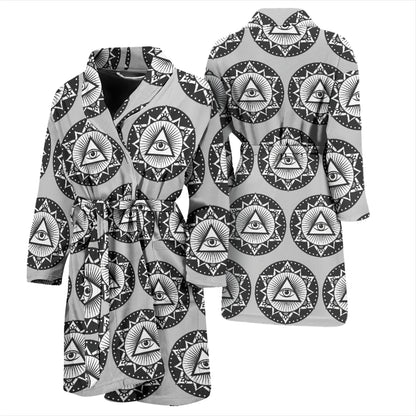Third Eye Print Design LKS301 Men Bathrobe