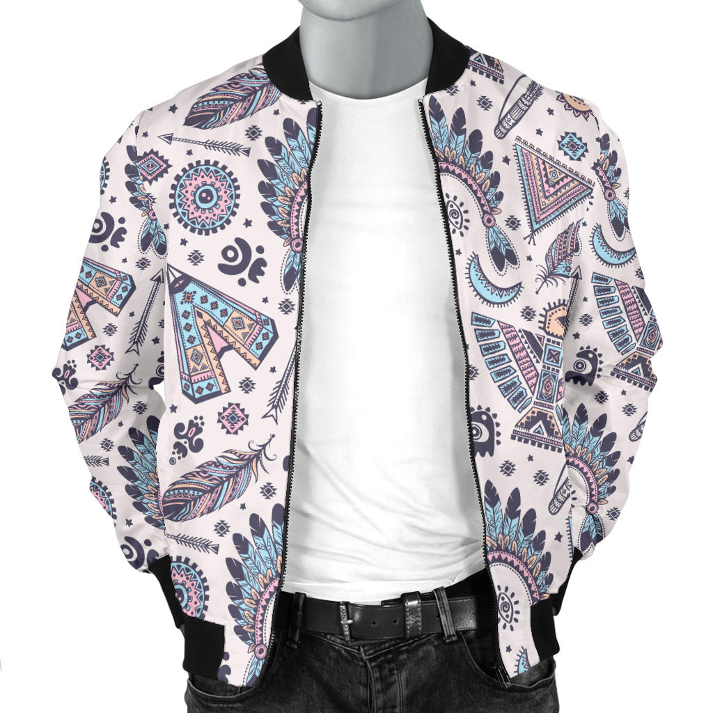 Eagles Native American Indian Symbol Men Bomber Jacket