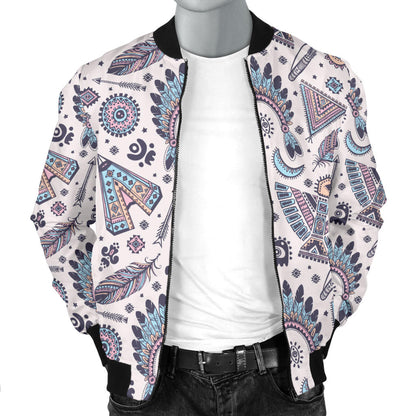 Eagles Native American Indian Symbol Men Bomber Jacket