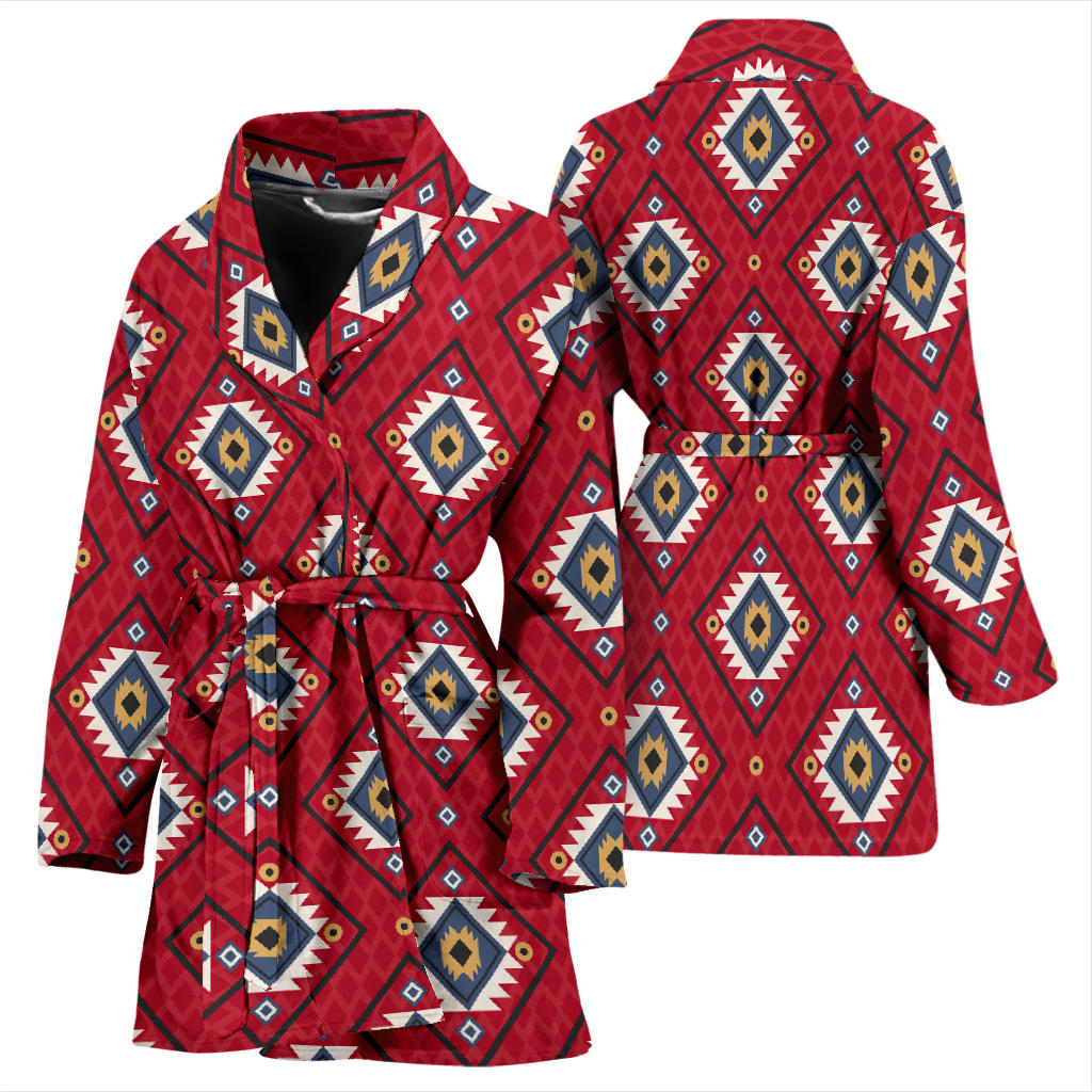 Aztec Pattern Print Design 10 Women Bathrobe