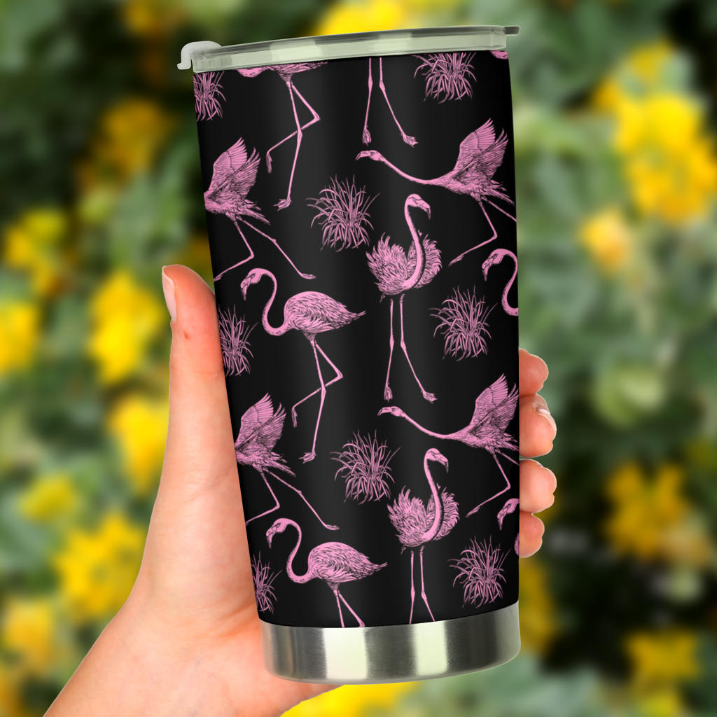 Flamingo Pink Print Pattern Tumbler