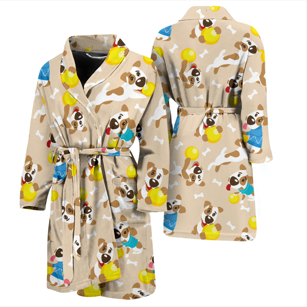 Russell Terriers Cute Print Design LKS304 Men Bathrobe