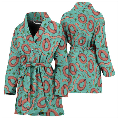 Sausage Print Design LKS303 Women Bathrobe