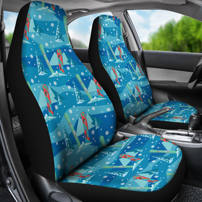 Snowboard Print Design LKS301 Car Seat Covers