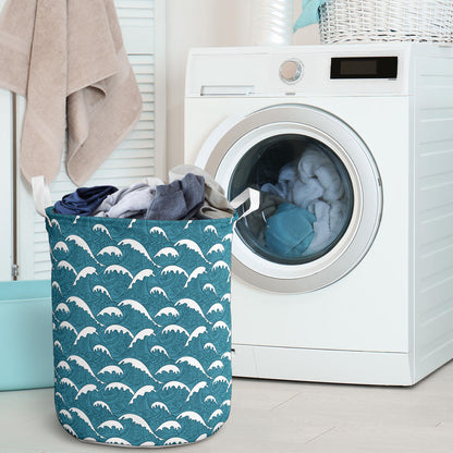 Surf Wave Tribal Design Laundry Basket