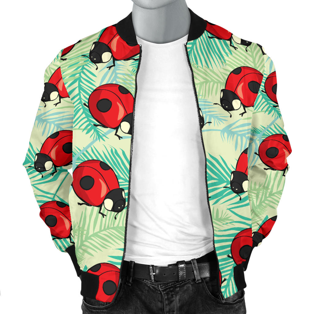 Ladybug Cute Print Pattern Men Bomber Jacket