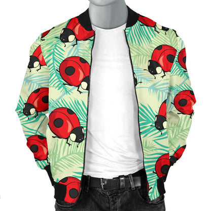 Ladybug Cute Print Pattern Men Bomber Jacket
