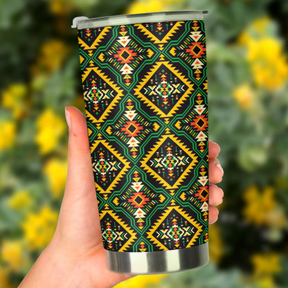Kente Green Design African Print Tumbler