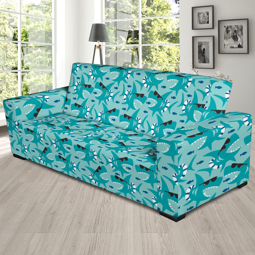 Shark Cute Print Design LKS302 Sofa Slipcover