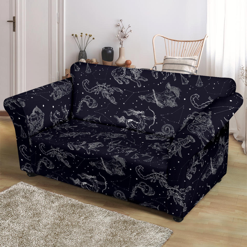 Zodiac Print Design LKS304 Loveseat Couch Slipcover