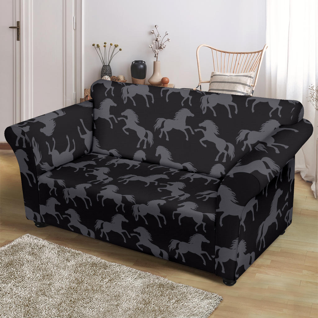 Horse Print Design LKS305 Loveseat Couch Slipcover