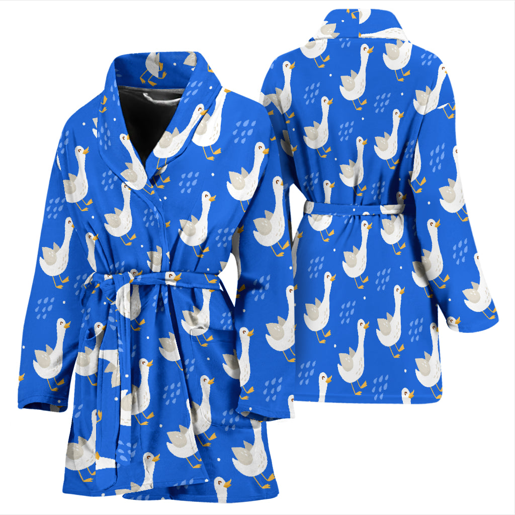 Goose Print Design LKS402 Women Bathrobe