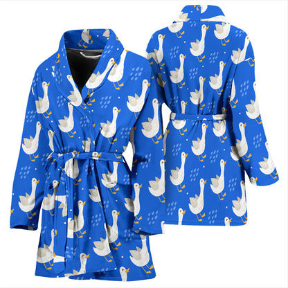 Goose Print Design LKS402 Women Bathrobe