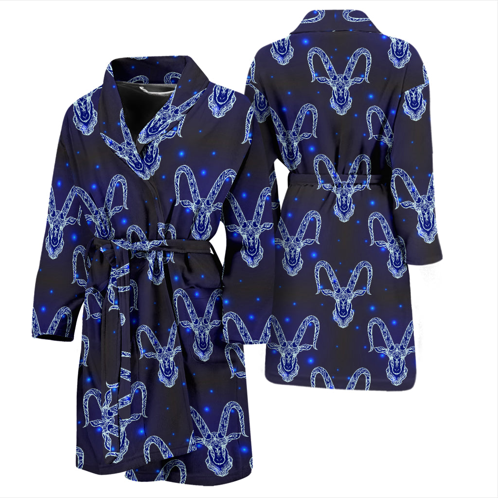 Goat Print Design LKS401 Men Bathrobe