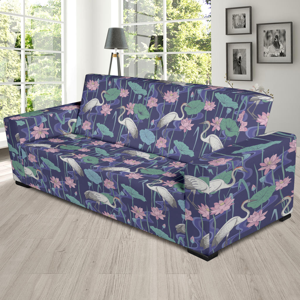 Water Lily Print Design LKS306 Sofa Slipcover