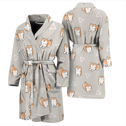 Shiba Inu Print Design LKS307 Men Bathrobe
