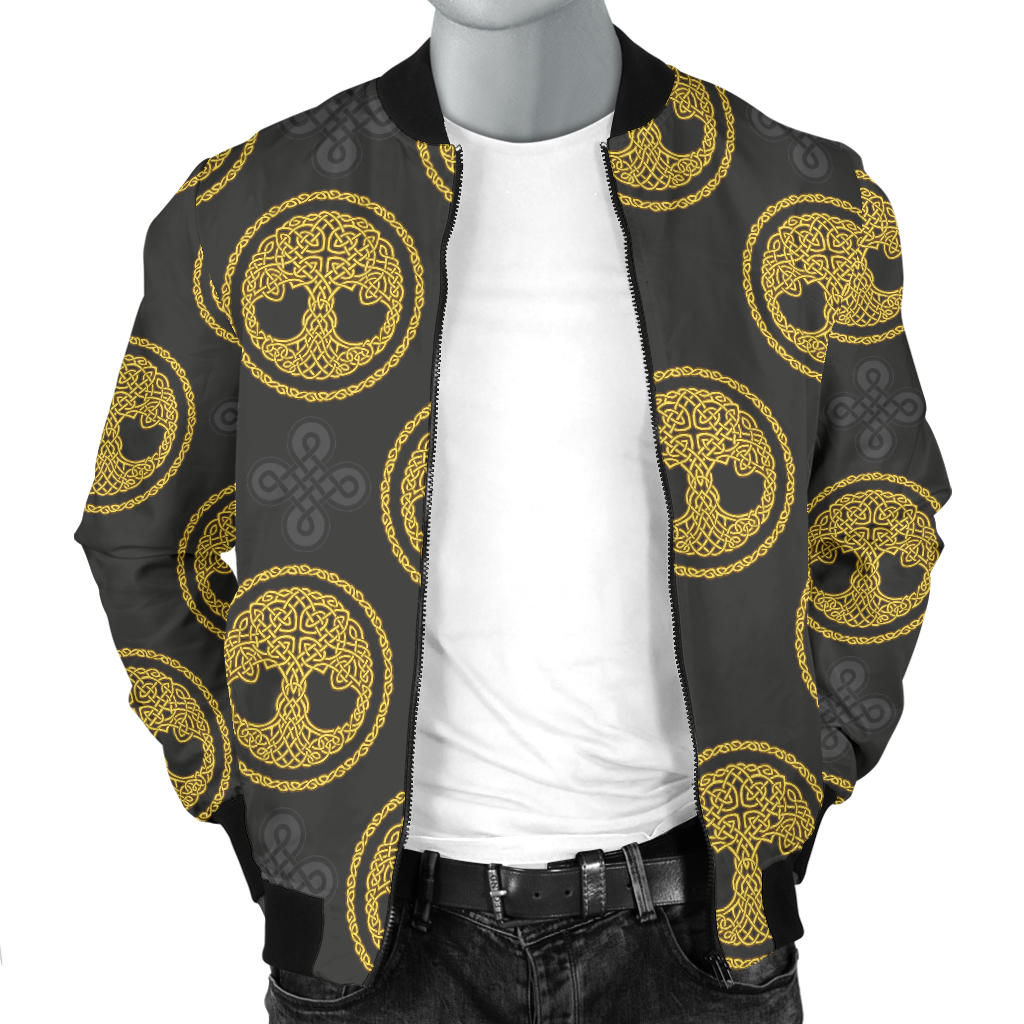Celtic Tree of Life Design Men Bomber Jacket