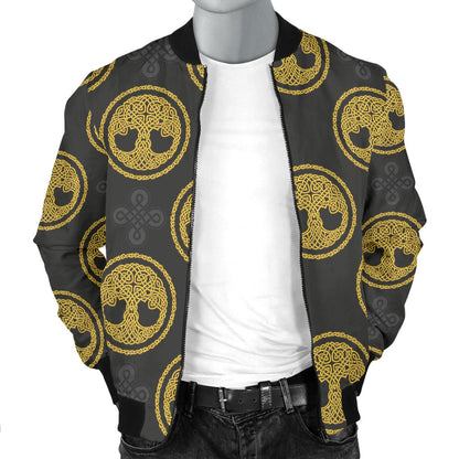 Celtic Tree of Life Design Men Bomber Jacket