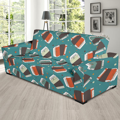 Accordion Pattern Print Design 02 Sofa Slipcover