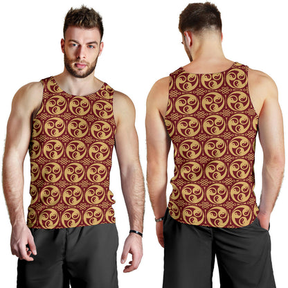 Yin Yang Style Pattern Design Print Men Tank Top