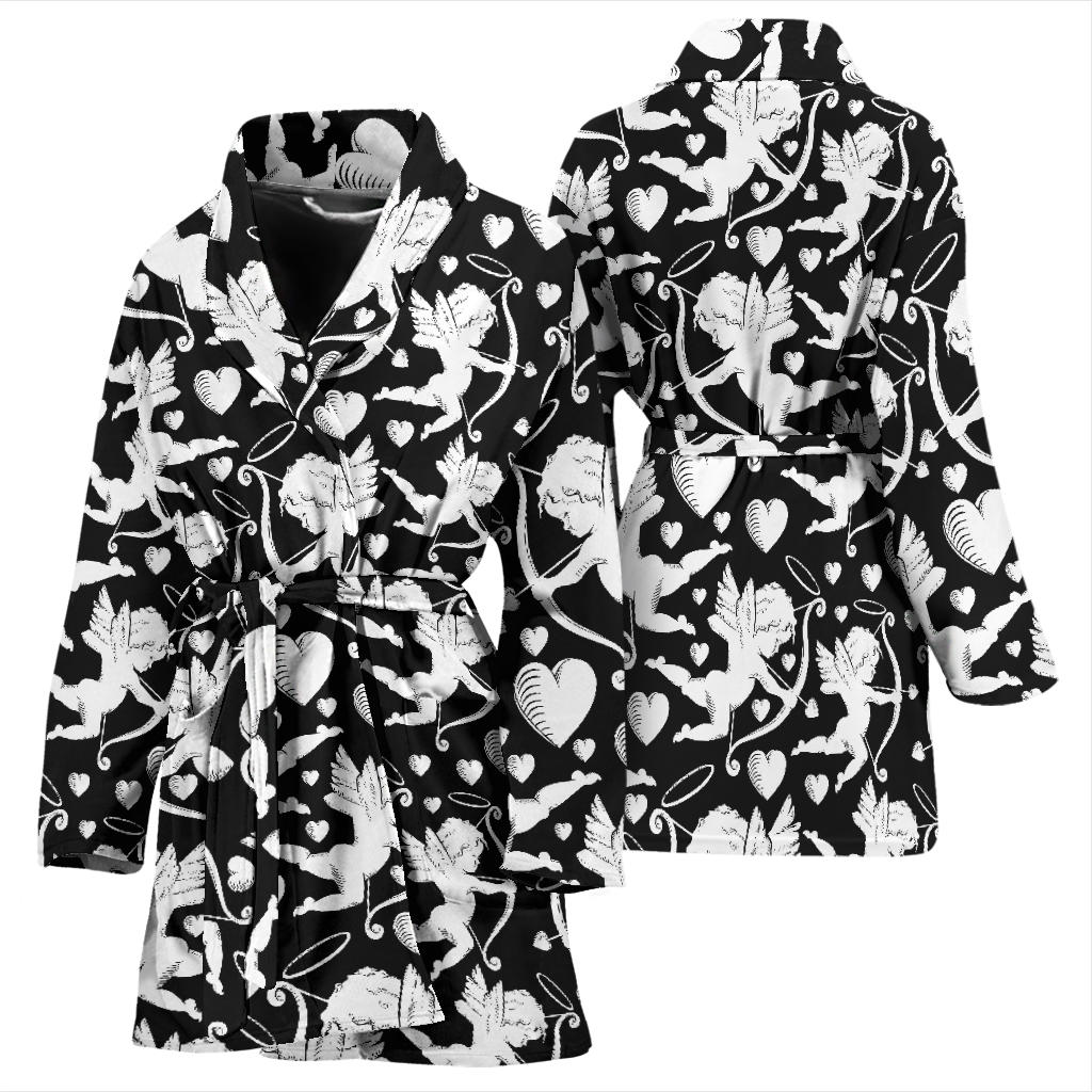 Cupid Pattern Print Design 04 Women Bathrobe