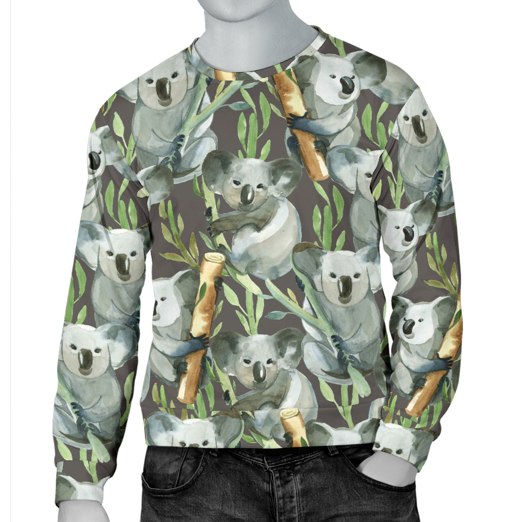 Koala Pattern Design Print Men Long Sleeve Sweatshirt