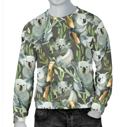 Koala Pattern Design Print Men Long Sleeve Sweatshirt