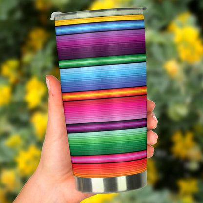 Mexican Blanket Colorful Print Pattern Tumbler