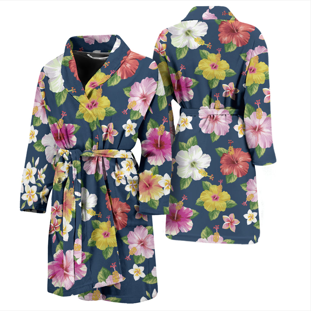 Hibiscus Sweet Print Design LKS304 Men Bathrobe