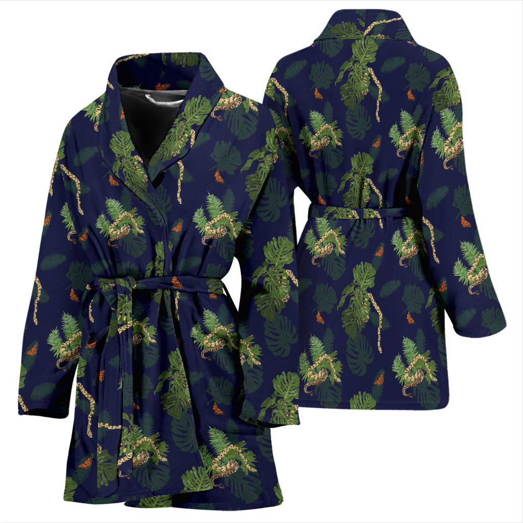 Boa Pattern Print Design 02 Women Bathrobe