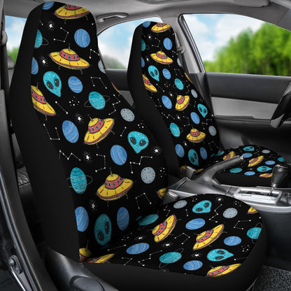 UFO Alien Print Design LKS306 Car Seat Covers