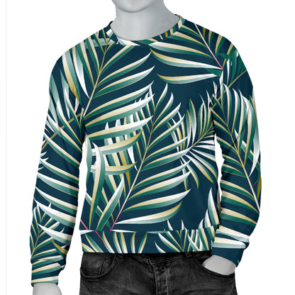 Sun Spot Tropical Palm Leaves hower Curtain Men Long Sleeve Sweatshirt
