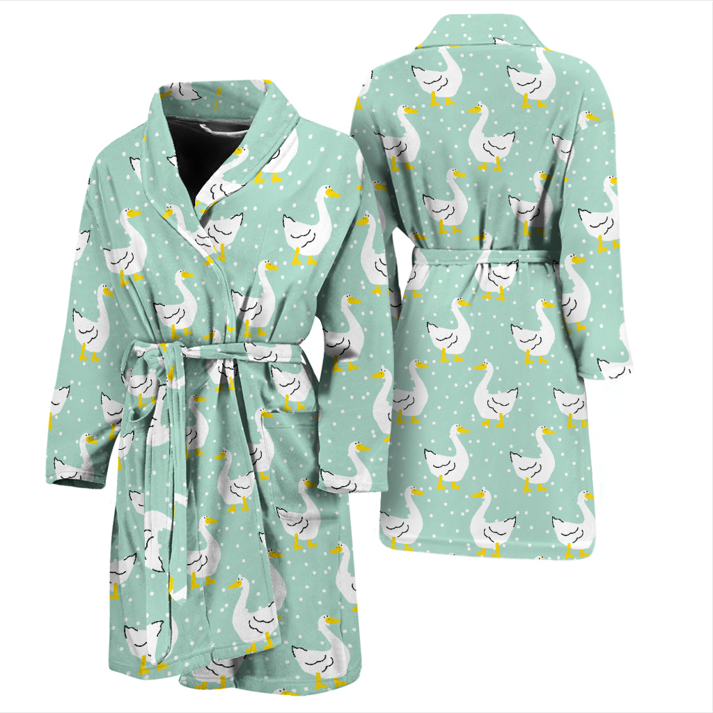 Goose Print Design LKS404 Men Bathrobe