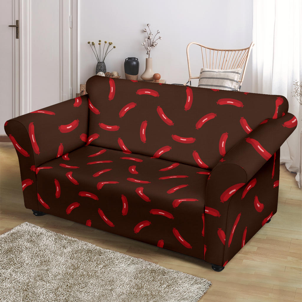 Sausage Print Design LKS302 Loveseat Couch Slipcover