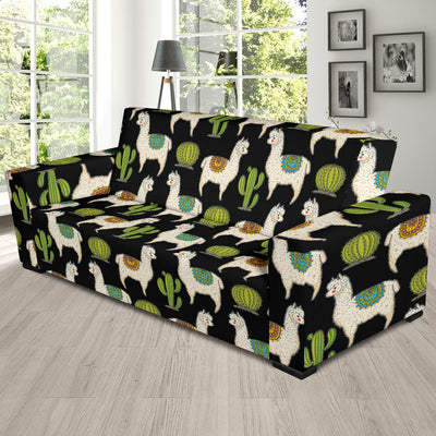 Alpaca Cactus Pattern Print Design 07 Sofa Slipcover