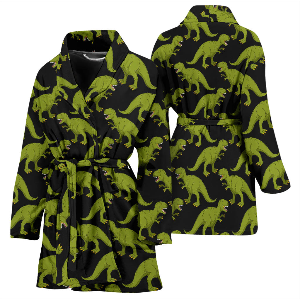 T Rex Pattern Print Design A02 Women Bathrobe