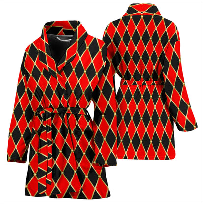 Harlequin Print Design LKS401 Women Bathrobe
