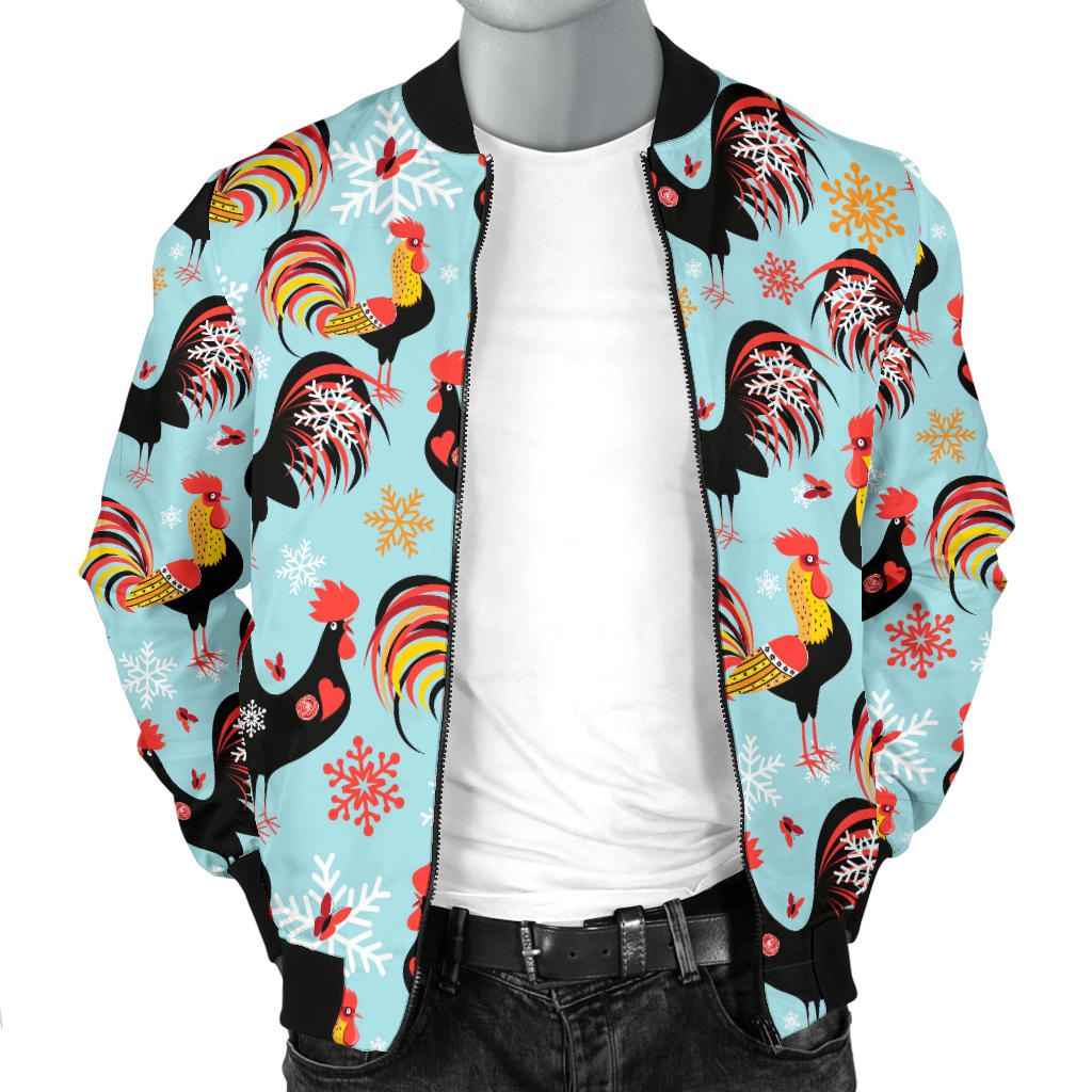 Rooster Themed Design Men Bomber Jacket