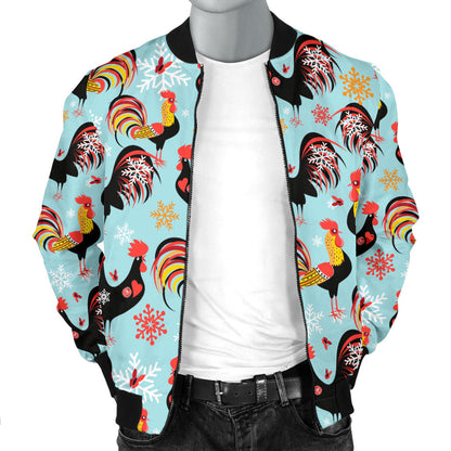 Rooster Themed Design Men Bomber Jacket